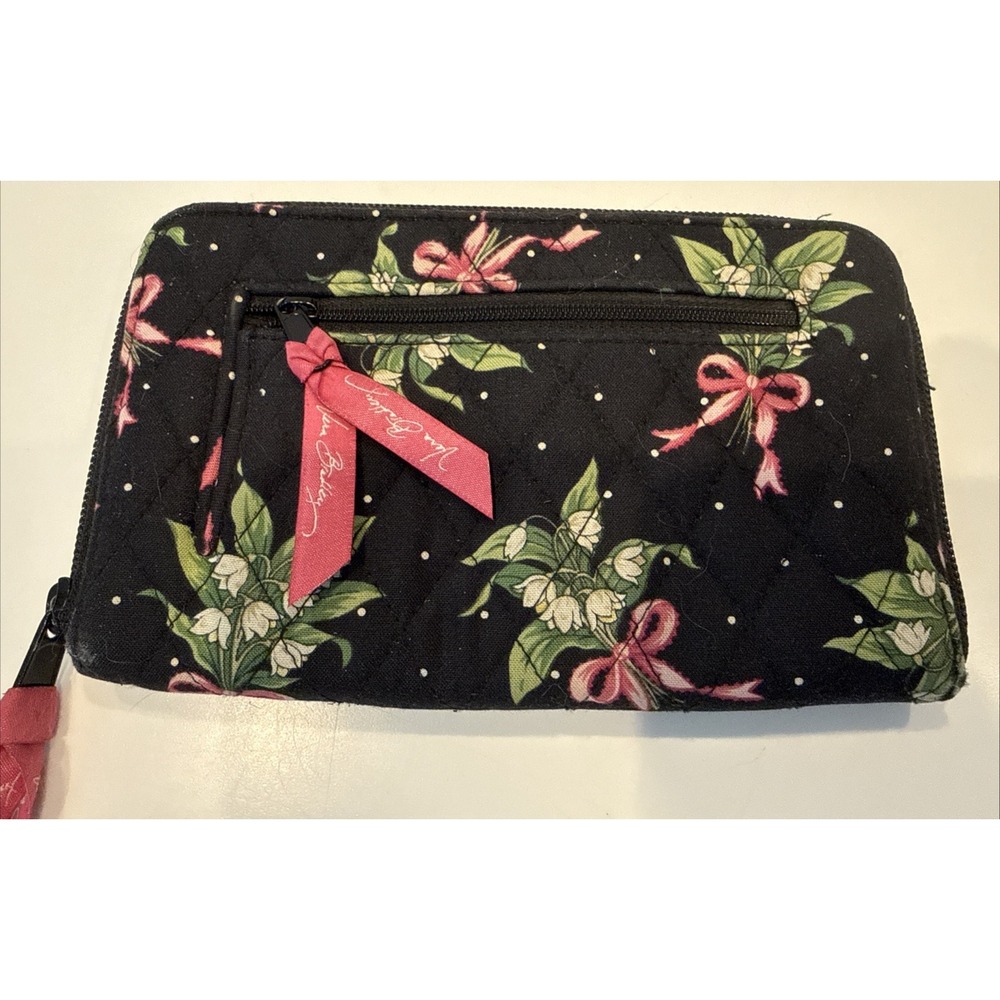 Vera Bradley Black Quilted Wallet with Wristlet Strap - A New Hope Pattern